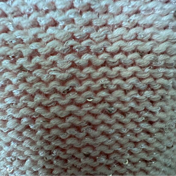 Isaac Mizrahi Live Pink Open Front Cardigan Metallic Pockets Sweater QVC M NEW - Picture 5 of 14